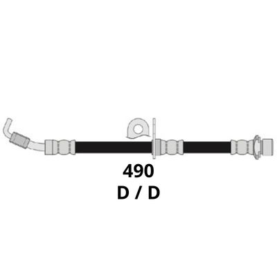 FL6007 - Flexible freno Del.der. TOYOTA Corola XEI- XLI- SEG-WG L=490mm