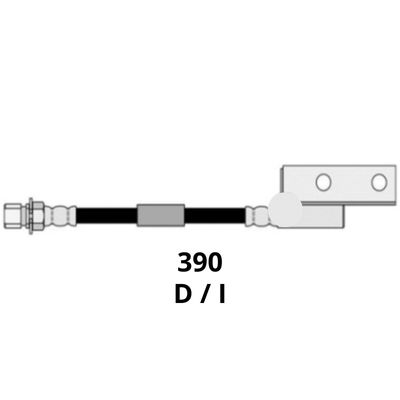 FL77940 - Flexible FORD Falcon ( Del.Izq.) Fr. a Disco ( H= 3/8x24 - H 3/8x24 c/soporte)