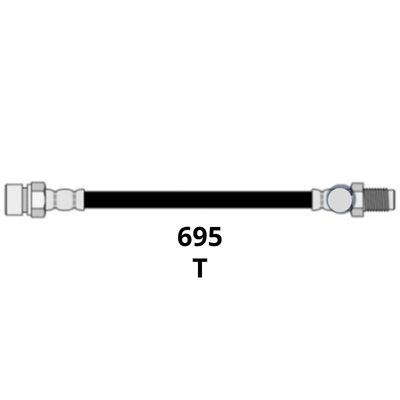 FL35942 - Flexible M.BENZ 1313-14-16-17 ( Del.- Tras) L695mm M - H r=12x1c/cono
